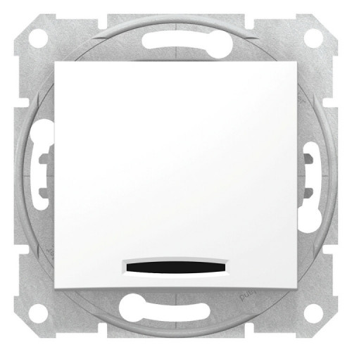 Sedna Белый Переключатель 1-клавишный с подсветкой 10А (сх.6) | SDN1500121 | Schneider Electric