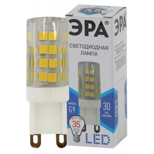 Лампа светодиодная LED 3,5Вт G9 220В 4000К smd JCD капсульная | Б0027862 | ЭРА