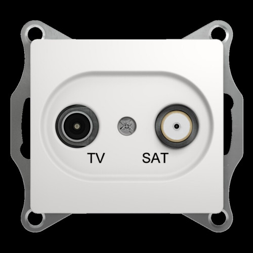 Glossa Белый TV-SAT Розетка оконечная 1DB | GSL000197 | Schneider Electric