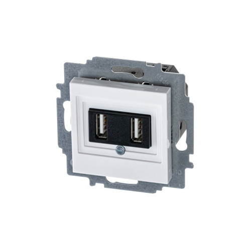 ABB Levit Белый USB зарядка 2-ая | 5014H-A00040 03W | 2CHH290040A6003 | ABB
