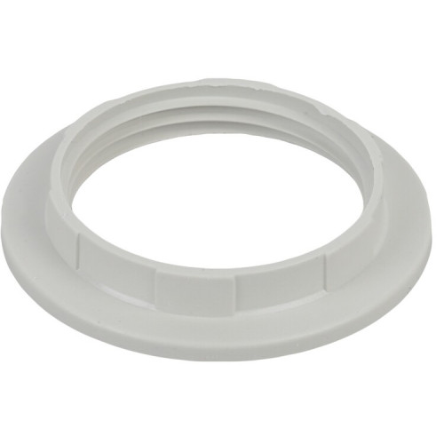 Кольцо для патрона E27, пластик, белое | Б0043681 | ЭРА