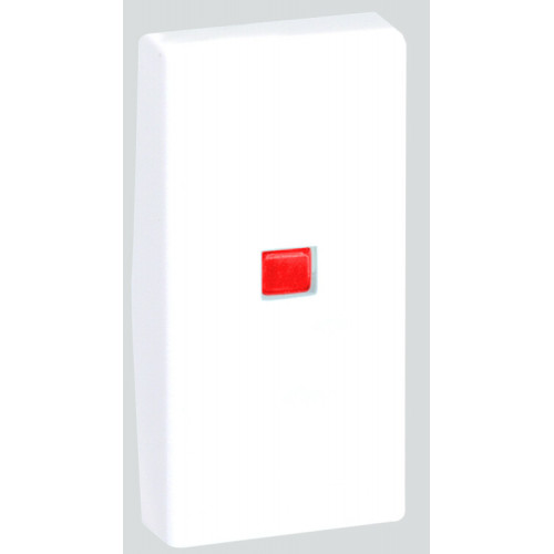 Simon Connect Клавиша узкая с красн.окошком для прох.выкл. с подсв. К302, 1/2 К45, белый | K115-9 | Simon