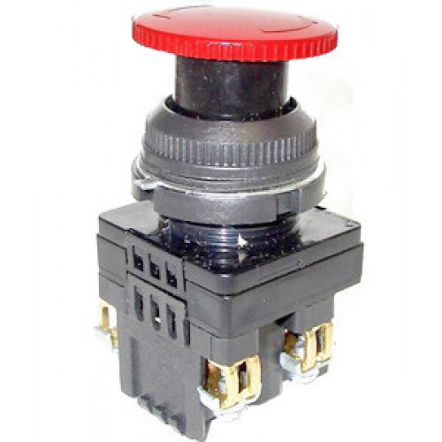 КЕ-201 У2 исп.2, красный, 1з+1р, гриб с фиксацией, IP54, 10А, 660В, выключатель кнопочный (ЭТ) | ET561481 | Электротехник