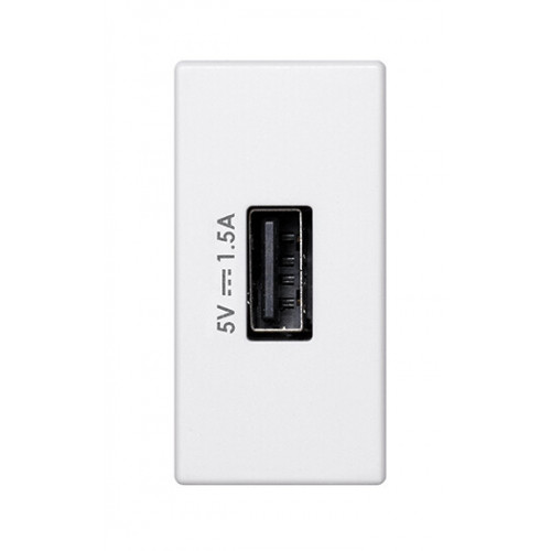 Simon Connect Зарядное устройство USB, К45, узкий модуль, 5 В, 1,5 А, белый | K126C-9 | Simon