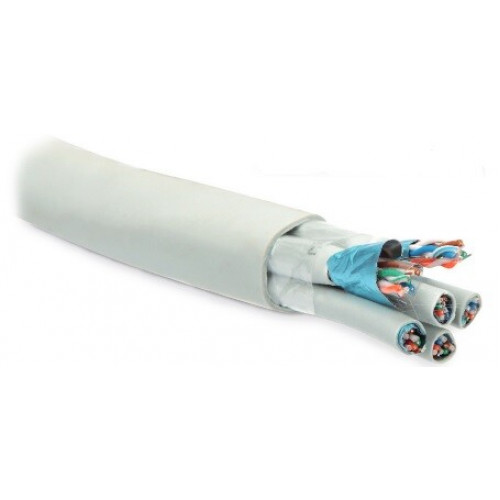 Кабель витая пара FUTP24W-C5-S24-IN-LSZH-GY (FTP24W-C5-SOLID-IN-LSZH)эк.F/UTP,к5,4п(24AWG),од(solid),-20°C-+60°C,сер. | 46323 | Hyperline