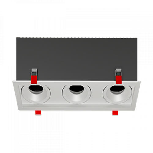 Рамка для модульного светильника FLEX 50 14 тройная встраиваемая 110х325х130мм RAL9010 поворотная | V1-R0-00435-10014-2000000 | VARTON