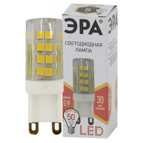 Лампа светодиодная LED 5Вт G9 220В 2700К smd JCD капсульная | Б0027863 | ЭРА