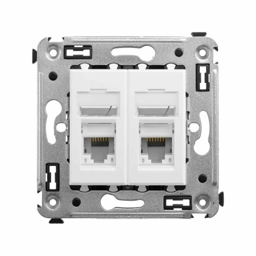 Розетка RJ-45 в стену, 5e двойная, 