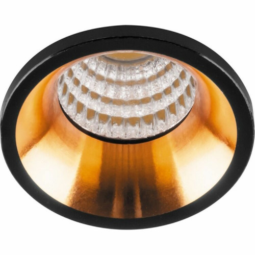 Светильник светодиодный встраиваемый для подсветки мебели LN003 3W 210 Lm 4000К черный золото | 29697 | FERON