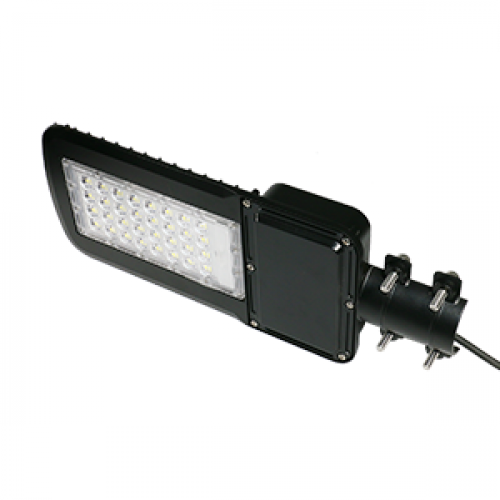 Светильник светодиодный консольный уличный Qplus 80W 9600lm 5000K 120-260V IP65 455*180*49мм черный КСС 