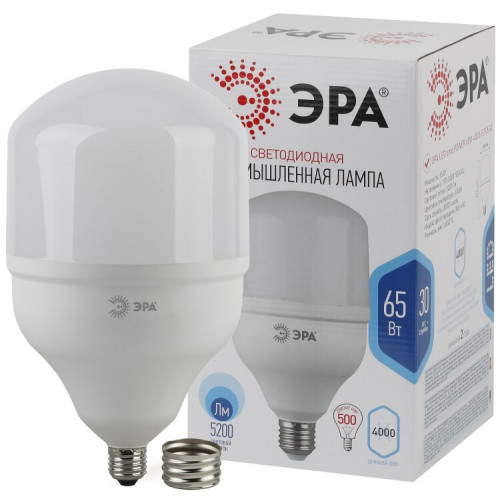 Лампа светодиодная промышленная LED POWER T160-65W-4000-E27/E40 (диод, колок, 65Вт, нейтр, E27/E40) (12/144) | Б0049586 | ЭРА