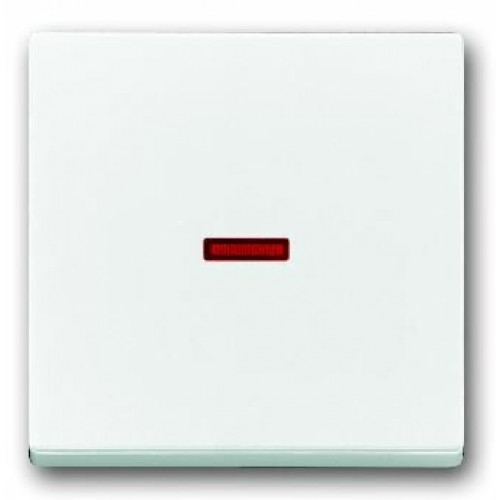 Клавиша для 1-клавишных выключателей/переключателей/кнопок, красная линза, Impressivo, белый | 1789-84 | 2TKA000559G1 | ABB