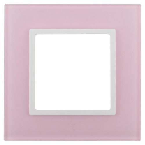 14-5101-30 Электроустановка ЭРА Рамка на 1 пост, стекло, Эра Elegance, розовый+бел | Б0034484 | ЭРА