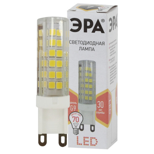 Лампа светодиодная LED 7Вт G9 220В 2700К smd JCD капсульная | Б0027865 | ЭРА
