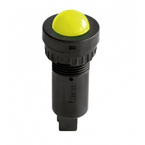 Индикатор сферический, штекерное подкл., уст.размер 22/30, круг., бел./жёлт., 230В, | ASF0F23WY230 | DKC