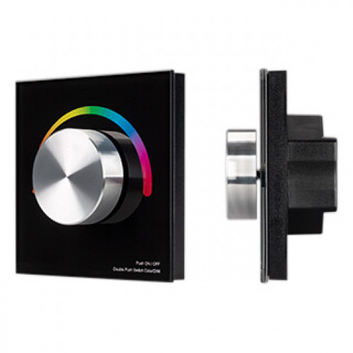 Панель SMART-P8-RGB-G-IN Black (12-24V, 3x4A, Rotary, 2.4G) (Arlight, IP20 Пластик, 5 лет) | 033763 | Arlight