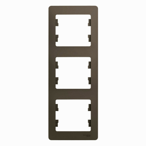 Glossa Шоколад Рамка 3-ая, вертикальная | GSL000807 | Schneider Electric