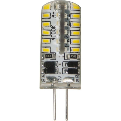 Лампа светодиодная LB-422 (3W) 12V G4 4000K капсула силикон 11x38mm | 25532 | FERON
