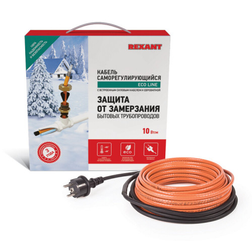 Саморегулируемый греющий кабель (комплект в трубу) 10HTM2-CT ( 4м/40Вт) | 51-0602 | REXANT