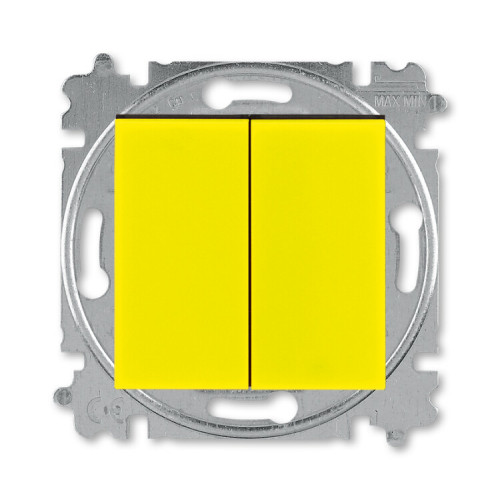 ABB Levit Жёлтый / дымчатый чёрный Переключатель и кнопка с перекидным контактом | 3559H-A53445 64W | 2CHH595345A6064 | ABB