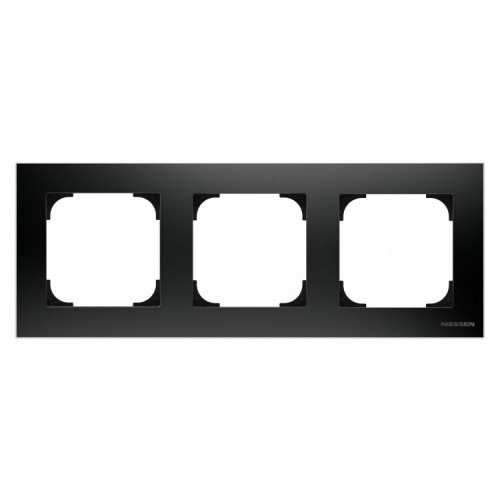 Рамка 3-постовая, серия SKY, цвет чёрный бархат|2CLA857300A1501| ABB