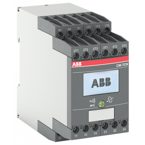 Реле контроля температуры CM-TCN.011P, Uпит= 24 AC/DC, -200..+850°C, пружинные клеммы (LCD дисплей + протокол связи NFC) | 1SVR760740R0110 | ABB