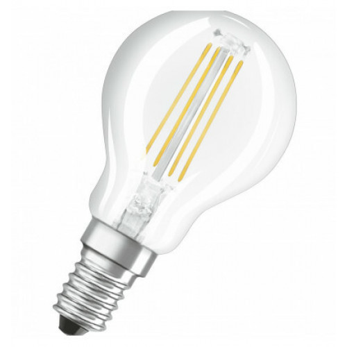 Лампа светодиодная LEDPCLP40 4W/827 230V FIL E14 10X1 | 4058075438613 | OSRAM
