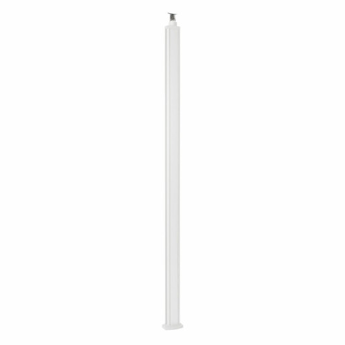 Универсальная колонна алюминиевая с крышкой из алюминия 1 секция, высота 2,77 метра, с возможностью увеличения высоты до 4,05 метра, цвет белый | 6531