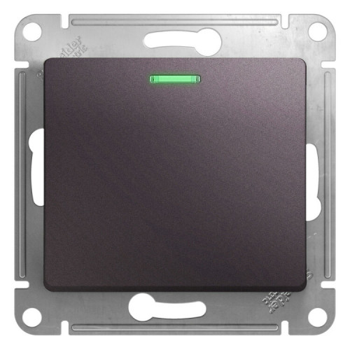 Glossa Сиреневый туман Выключатель 1-клавишный с подсветкой, сх.1а, 10AX | GSL001413 | Schneider Electric