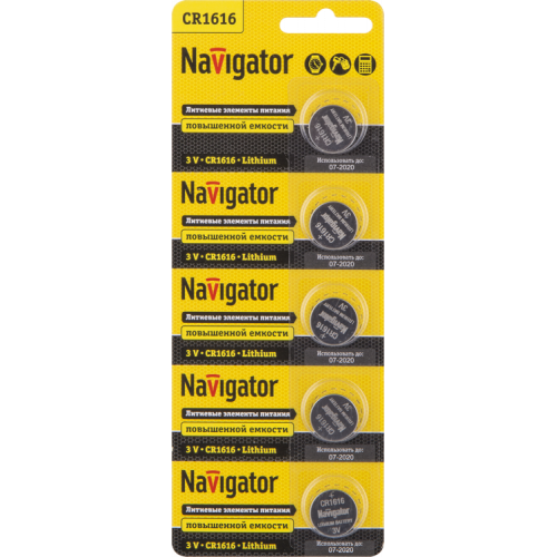 Элемент питания NBT-CR1616-BP5 | 94779 | Navigator