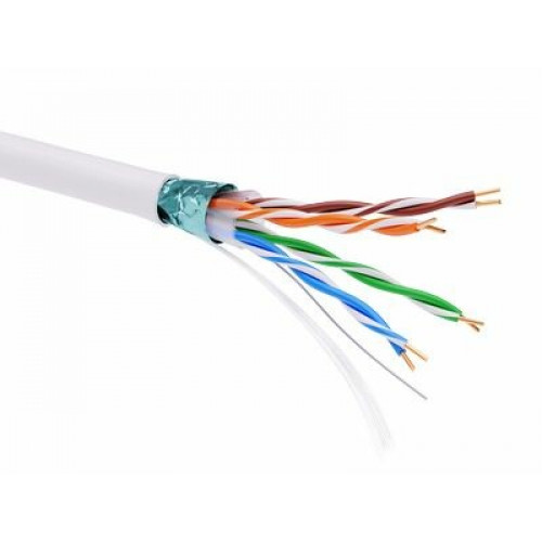 Информационный кабель экранированый F/UTP 4х2 CAT5E, PVC, белый | RN5EFUPV3WH | DKC