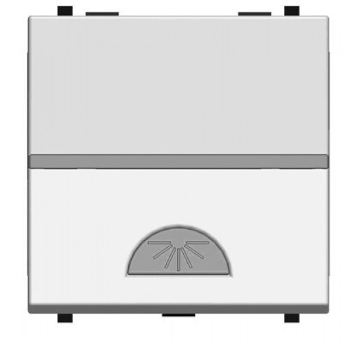 ABB Zenit Альп. белый Выключатель 1-клавишный кнопочный НО-контакт с символом Освещение (2 мод) | N2204.2 BL | 2CLA220420N1101 | ABB