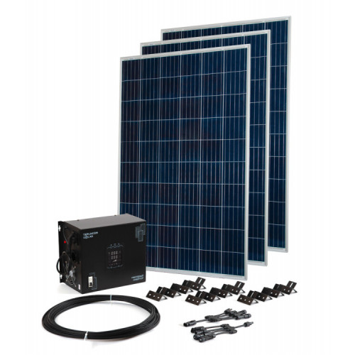 Комплект Teplocom Solar-1500+Солнечная панель 250Вт х3 кабель 10 м MC4 коннекторы | 2425 | Бастион