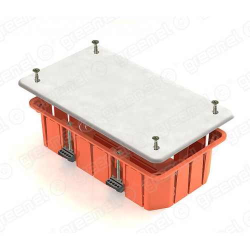 Коробка распределительная с/у 172х96х45мм для полых стен, с пластиковыми зажимами (70шт) | GE41026 | GREENEL