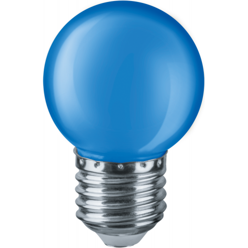 Лампа светодиодная для белт лайта 1Вт Е27 230В синий/голубой NLL-G45-1-230-B-E27 шарик цветной | 71829 | Navigator