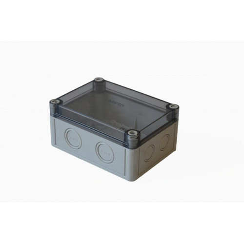 Коробка 150х110х73 АБС-пластик,светло-серый цвет корпуса,крышка низкая,прозрачная,DIN-рейка РП1 | КР2801-423 | HEGEL