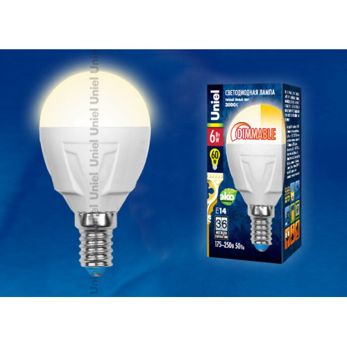 Лампа LED-C37-6w-WW-e14-FR-Dimm | UL-00000694 | Uniel