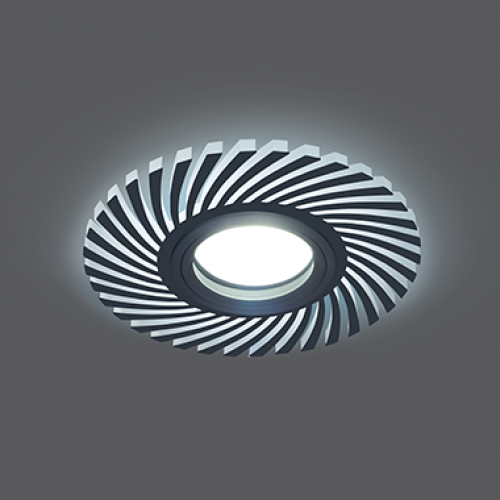 Светильник точечный встраиваемый Backlight BL132 Кругл./узор. Черный, Gu5.3, 3W, LED 4000K | BL132 | Gauss