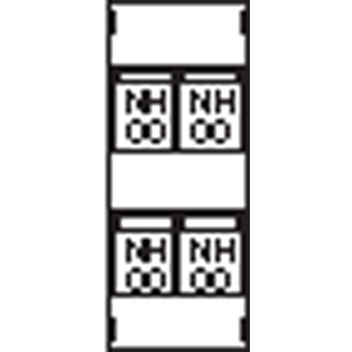 Пластрон для 4 NH00 1ряд/4 рейки | AG73 | ABB