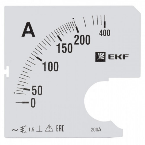 Шкала сменная для A961 200/5А-1,5 EKF PROxima | s-a961-200 | EKF