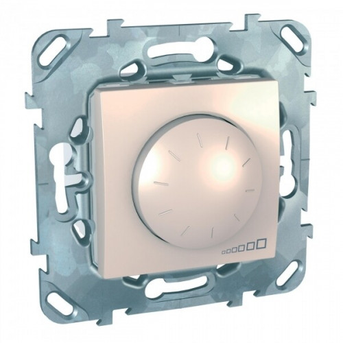 Unica Бежевый Светорегулятор поворотный 40-400W для л/н и г/л с обмот. трансформатором, перекл | MGU5.511.25ZD | Schneider Electric