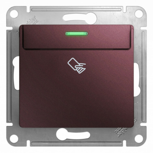 Glossa Баклажановый Выключатель карточный, сх.6, 10AX | GSL001169 | SE