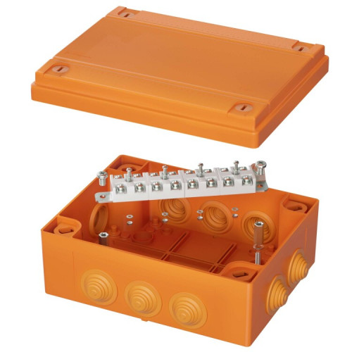 Коробка распределительная пластиковая FS с кабельными вводами иклеммниками,IP55,150х110х70мм, 12р, 450V,6A,4мм.кв | FSB211204 | DKC