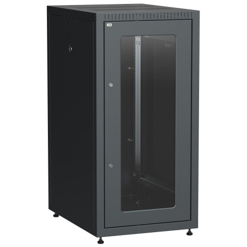 Шкаф LINEA E 18U 600х800мм двери 2шт стек. и метал. чер. | LE05-18U68-GM | ITK
