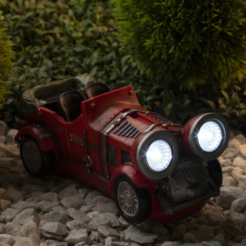 Cветильник садовый декоративный SL-RSN12-CAR на солнечной батарее, полистоун, цветной, 12 см | Б0018817 | ЭРА