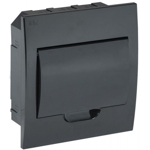 Корпус модульный пластиковый встраиваемый ЩРВ-П-8 черный с черной дверью IP41 KREPTA 3 | MKP13-V-08-41-K02 | IEK