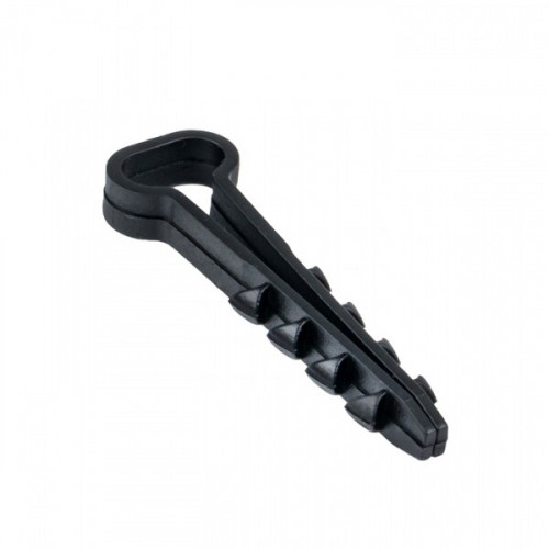 Дюбель-хомут (5х10 мм) для плоского кабеля черный (100 шт.) EKF PROxima | plc-cd1-5x10b | EKF