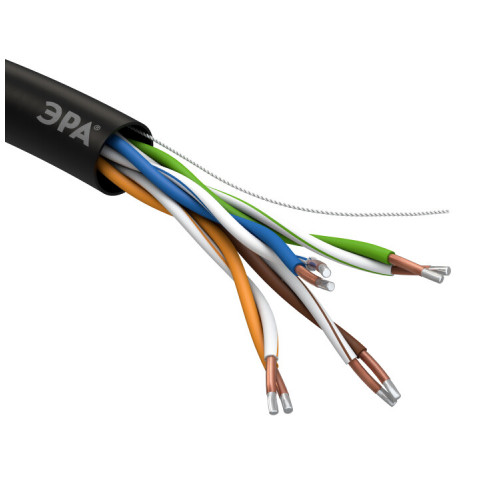 Кабель витая пара U/UTP 4x2x24AWG Cat5e CCA PE OUTDOOR 305м SIMPLE (2/30) | Б0044436 | ЭРА