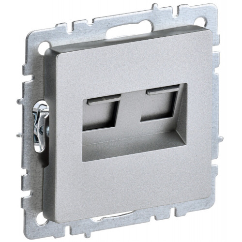 BRITE Роз. комп. 2-ая RJ45 кат.5E РК10-2-БрА алюминий | BR-K20-1-K47 | IEK