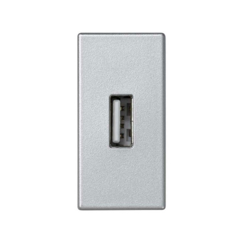 Simon Connect Плата с разъёмом USB 2.0 (тип А), 1/2 К45, винтовой зажим, алюминий | K128B-8 | Simon